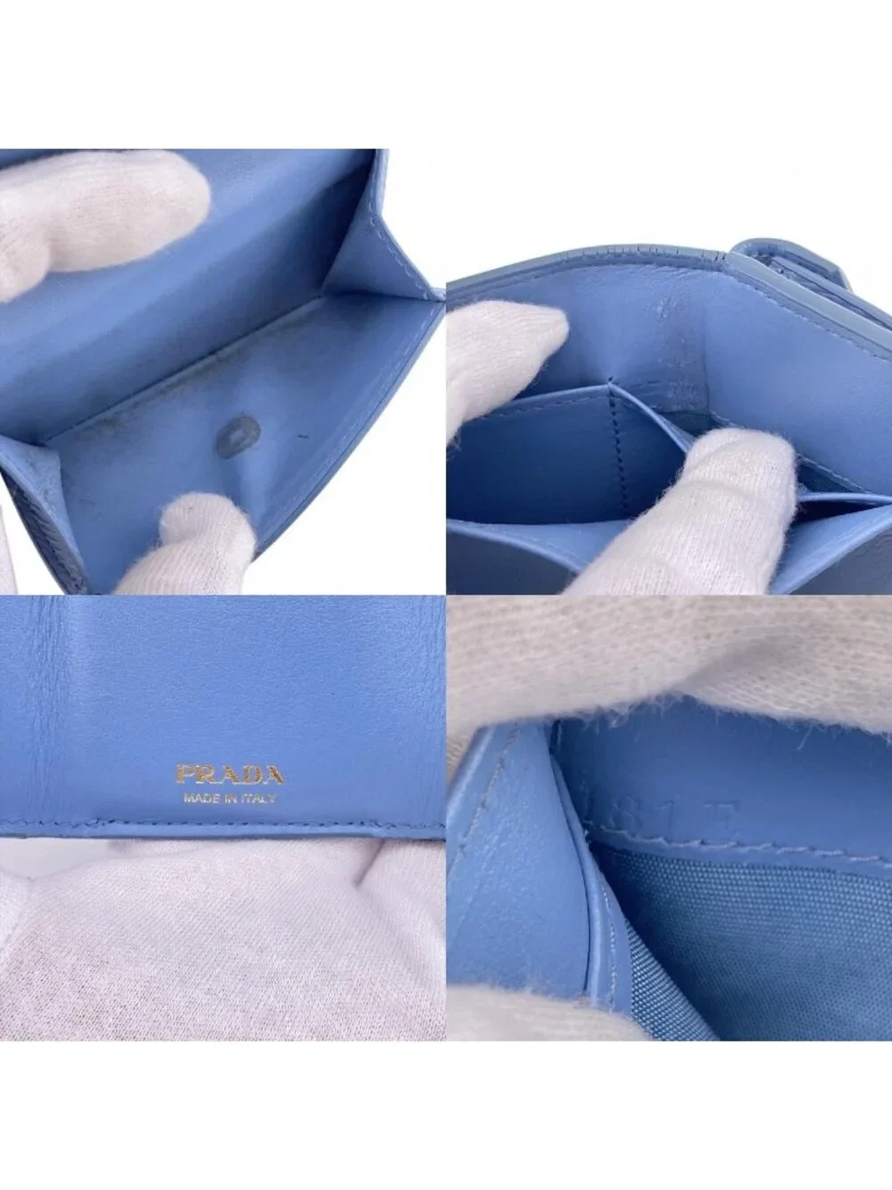 Prada Logo Saffiano Tri Foldwallet Wallet
